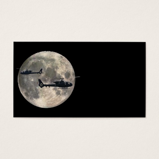 dois helicópteros silenciados por lua de cheio (Frente)