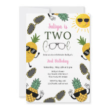 Dois Legal Convite para segundo aniversário de Sun