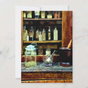 Dois Mortar e Pestles e Jar de Vidro