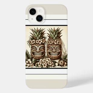 Dois Noivos Gay Cabeça de Tiki de Abacaxi Retro Ca