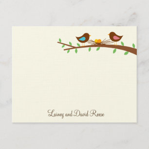 Dois Novos Ovos De Cartões de agradecimentos Plan