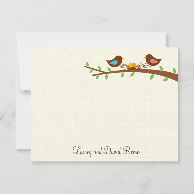 Dois Novos Ovos De Cartões de agradecimentos Plana (Frente)