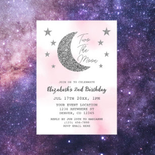 Dois O Convite À segundo aniversário Da Lua