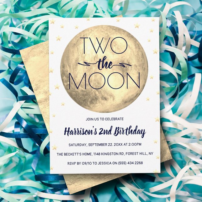 Dois O Convite À segundo aniversário Da Lua (Criador carregado)