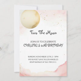 Dois O Convite De Aniversário Da segundo Da Lua