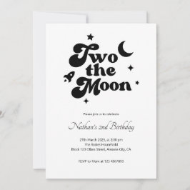 Dois O Convite De segundo aniversário Minimalista 