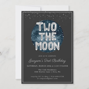 Dois para a Lua Convite para Festa de 2º Anivers