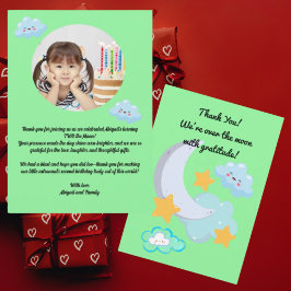 Dois para a Lua Lindo Cartão de aniversário de fot