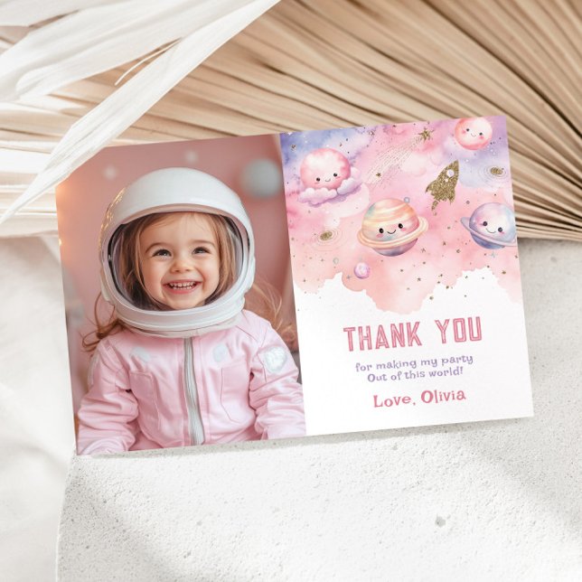 Dois para a lua Menina Aniversário foto cartão de  (Criador carregado)