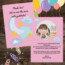 Dois para o Luar lindo cartão de agradecimento de 