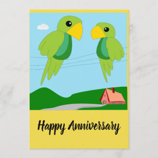 Dois Parrots Feliz Cartão de Aniversário