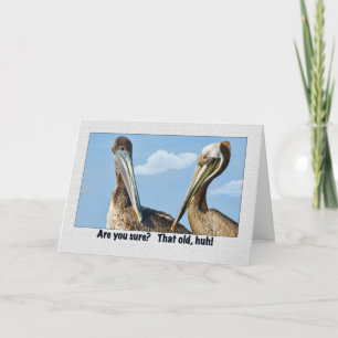Dois Pelicanos Castanhos Cartão de Aniversário