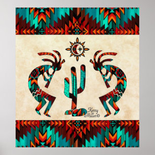 Dois Poster de Southwest Kokopelli
