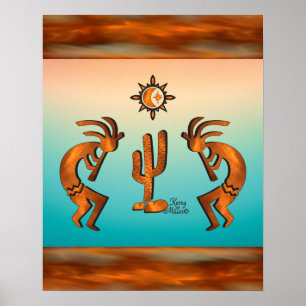 Dois Poster de Southwest Kokopelli