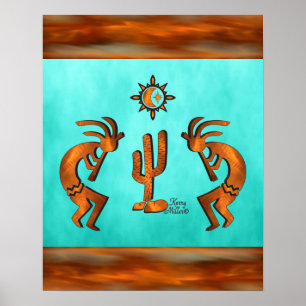 Dois Poster de Southwest Kokopelli