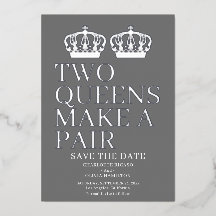 Dois Queens Fazem Um Casamento Lésbico De Gay Par