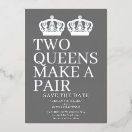 Dois Queens Fazem Um Casamento Lésbico De Gay Par
