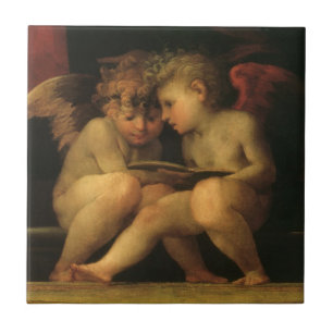 Dois Querubins Lendo por Rosso Fiorentino, Anjos