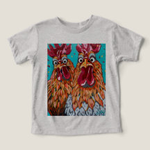 Dois Quirky Roosters