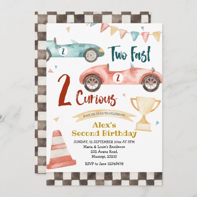 Dois Rápidos Convite Retroativo Curioso (Frente/Verso)