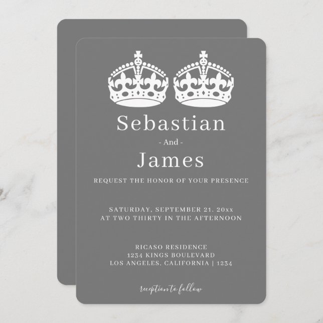 Dois Reis Fazem Uma Coroa De Par Que Foi Um Casame (Frente/Verso)