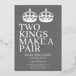 Dois Reis Formam Um Casal Casamento Gay