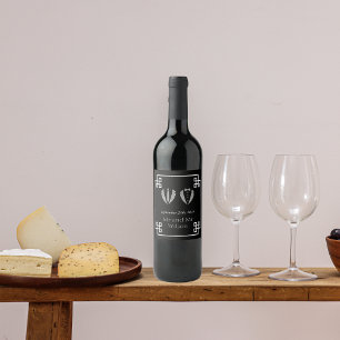 Dois rótulos de vinho de Gay Tuxedo de Casamento d