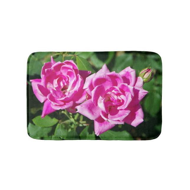 Dois tapetes de banho de rosca rosa (frente)