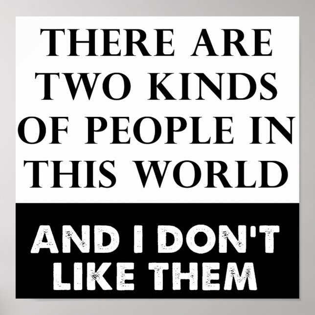 Dois tipos de Poster de Ódio Engraçado (Frente)