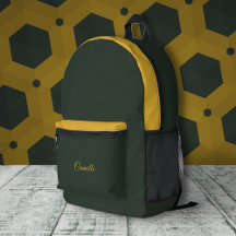 Dois Tom Dourado e verde florestal