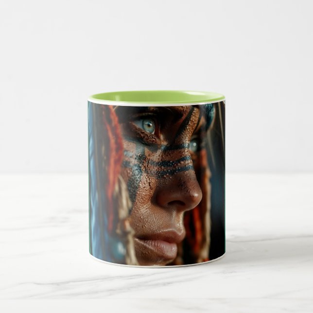Dois Tons Caneca de Café Cubo de Gelo em Chamas – Arte de Fo (Centro)