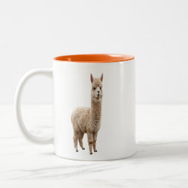 Dois Tons Caneca de Café de Alpaca Fofa Adorável Llama em Do