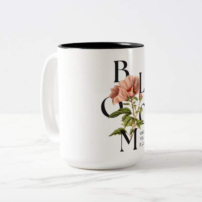 Dois Tons Caneca de Café em Cerâmica Desenhada Sob Medida (Frente Esquerda)