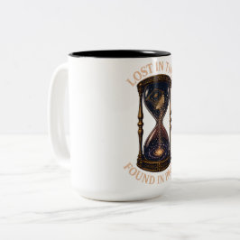 Dois Tons Caneca de Café Perdido no Tempo Encontrado em Pági