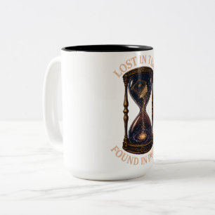 Dois Tons Caneca de Café Perdido no Tempo Encontrado em Pági