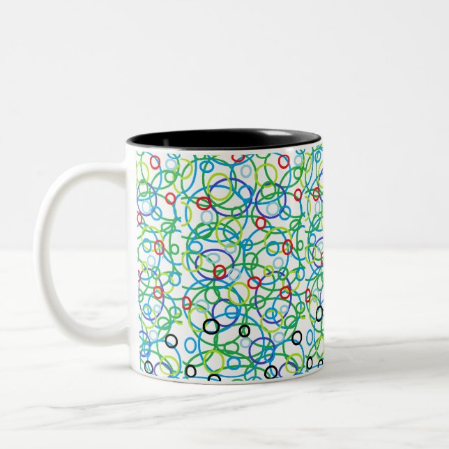 Dois Tons Caneca de Café Você Me Deixou Girando em Círculos (Esquerda)
