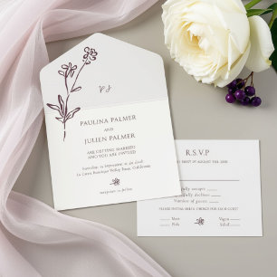 Dois Tons Casamento Floral Elegante