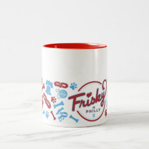 Dois Tons Frisky em Philly: Caneca de café do design da