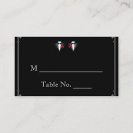 Dois Tuxedos com Cartões de Local de Casamento de 