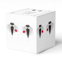 Dois Tuxedos na Caixa de Favor do Casamento de Gay