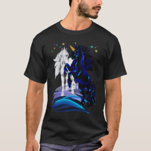 Dois unicórnios e camisas das ondas