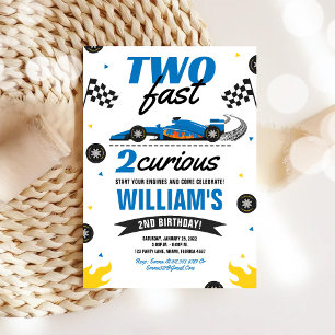 Dois Velozes e 2 Curiosos Carro de Corrida Convite