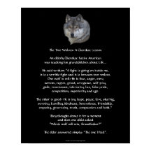 DOIS WOLVES CHEROKEE TALE Poster