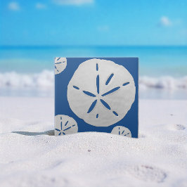 Dólar de Areia de Praia Tropical Azul Profundo e B