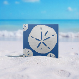 Dólar de Areia de Praia Tropical Azul Profundo e B