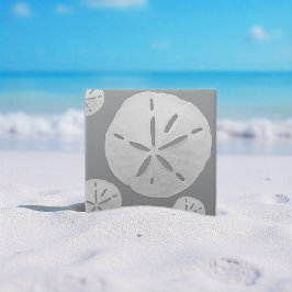 Dólar de Areia de Praia Tropical Cinza Claro e Bra