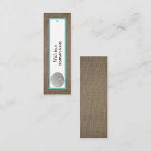 Dólar de areia e etiqueta de presente de burlap