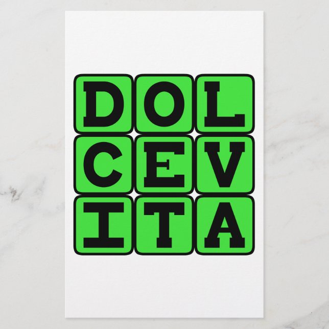 Dolce Vita, Vida Boa Frase Latina (Frente)