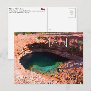 Dolina Bimmah, cartão postal de viagem de Omã