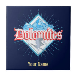 Dolomites Tirol Sul Retro Skier Vintage Ski